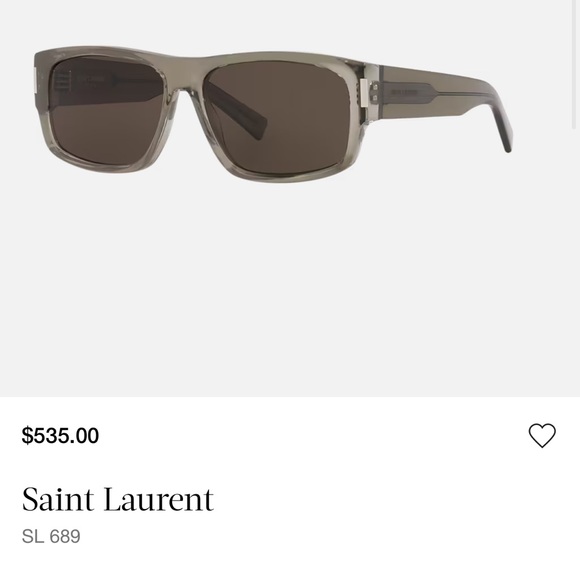 Saint Laurent Gray Sunglasses with Dark Lenses